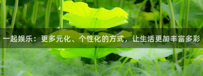 意昂4官网：一起娱乐：更多元化、个性化的方式，让生活更加丰富多彩